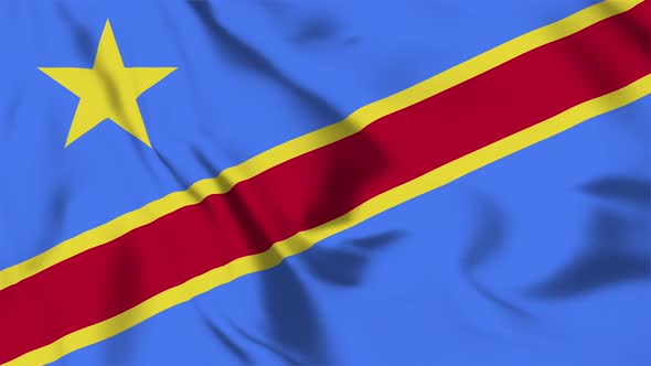 4K Democratic Republic of the Congo Flag - Loopable