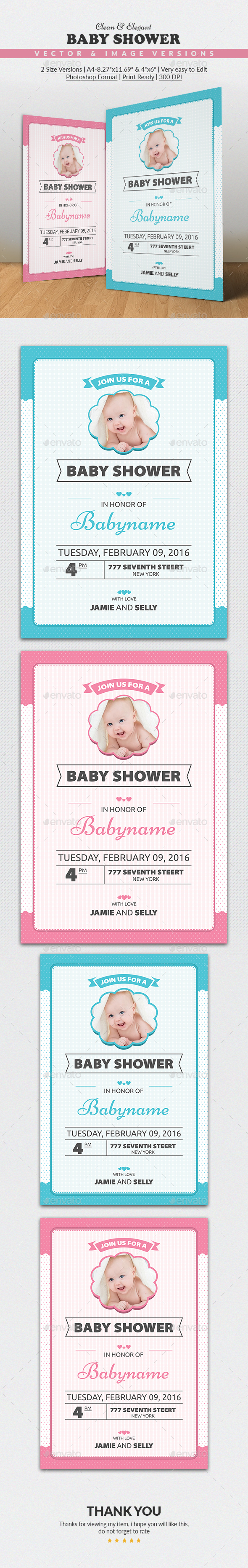 Baby Shower Invitation - Invitations Cards & Invites