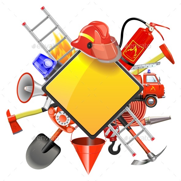 Vector Fire Prevention Signboard - Industries Business