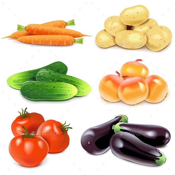 Vector Vegetables - Food Objects