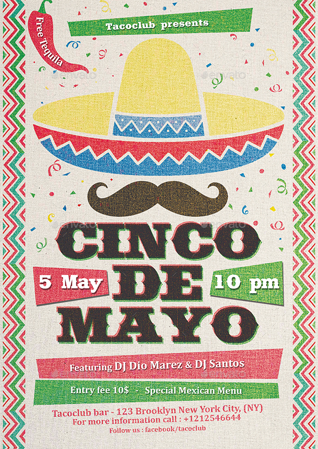 Cinco de Mayo Flyer Template by IndWorks GraphicRiver