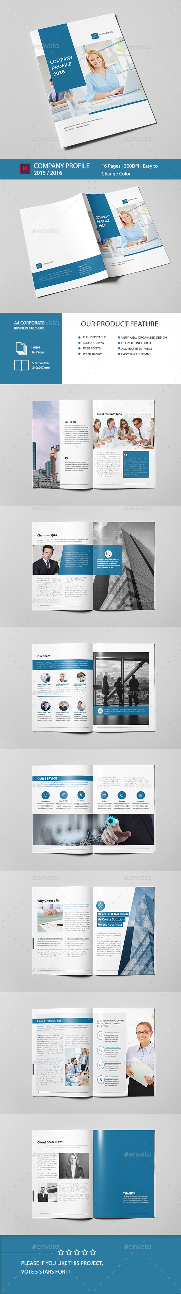 Company Profile Brochure 16 Pages A4 - Corporate Brochures