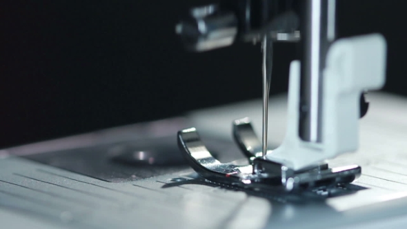 Steel Sewing Needle In Modern Sewing Machine, Stock Footage | VideoHive