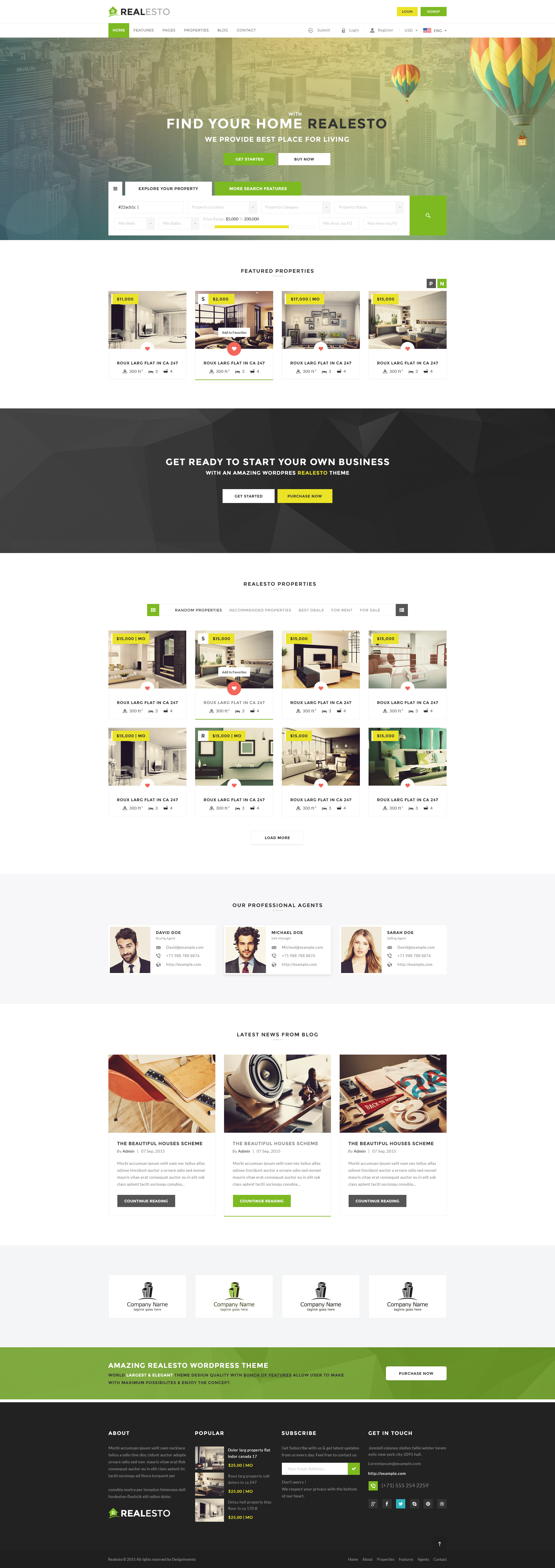 Realesto - Real Estate PSD Pack by designinvento | ThemeForest