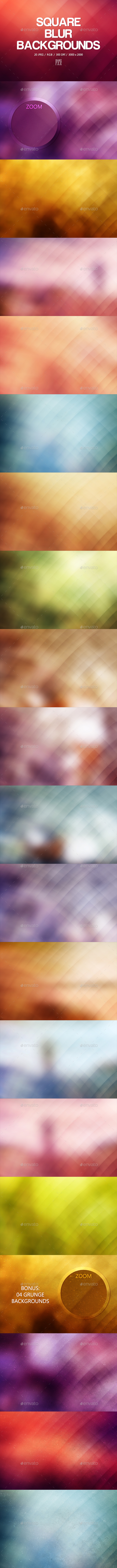 20 Square Blur Backrounds - Abstract Backgrounds