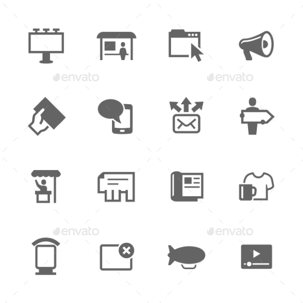 Simple Advertisement Icons - Icons