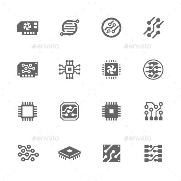 Simple Electronics Icons - Icons
