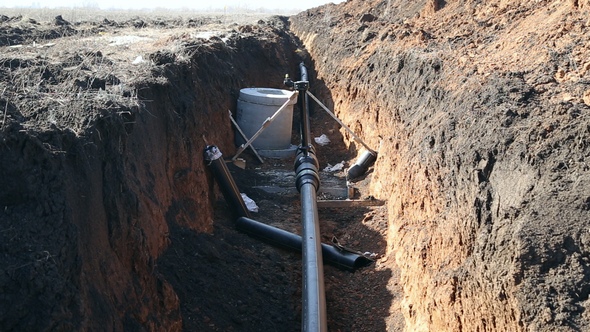 A Trench with a Gas Pipeline alt
