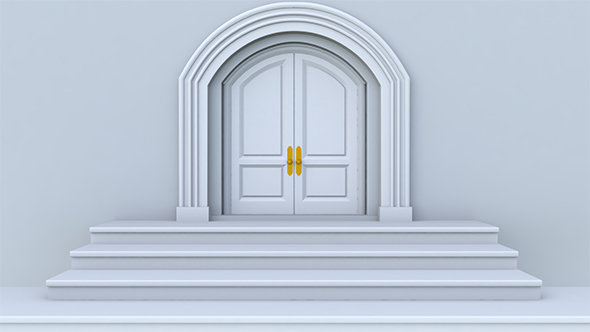 White Door Opening