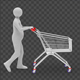 Stickman Pushing a Empty Shopping Cart (2-Pack) Stickman Pushing a Empty Shopping Cart (2-Pack) - VideoHive Item for Sale