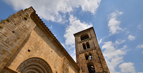 Church, Blue Sky and Clouds