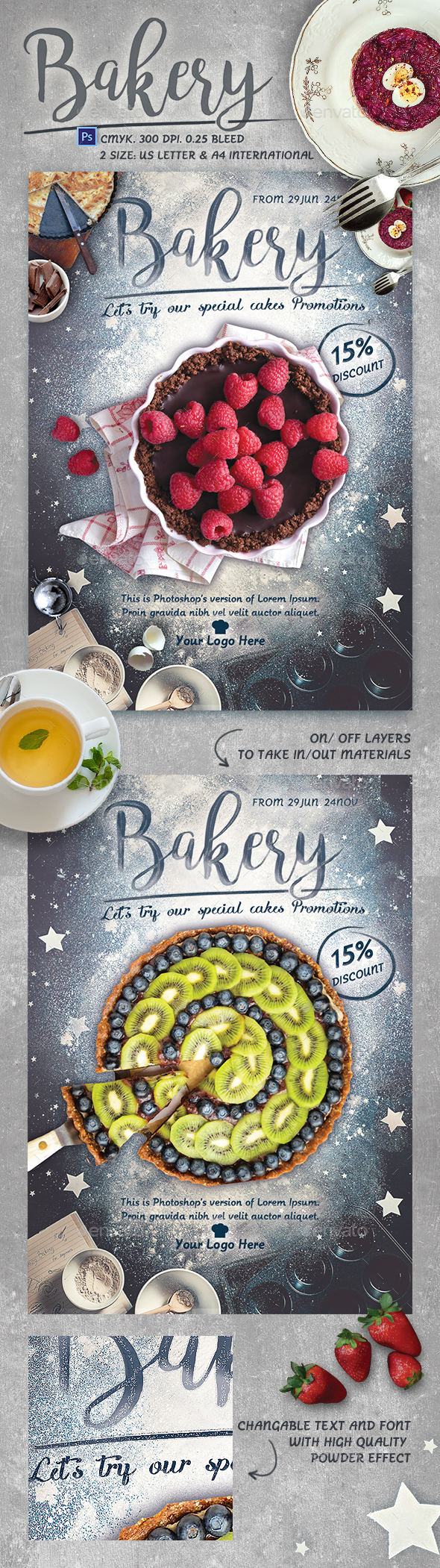 Bakery Promotion Flyer Template - Restaurant Flyers