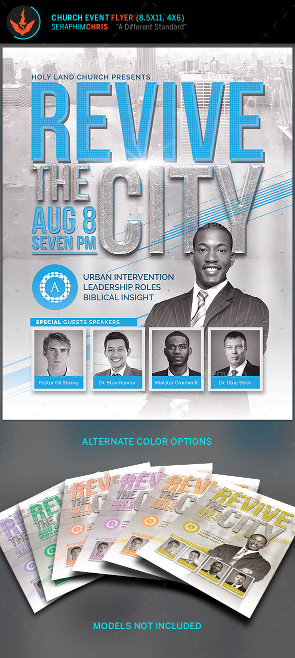 Revive the City Church Conference Flyer Template - Church Flyers