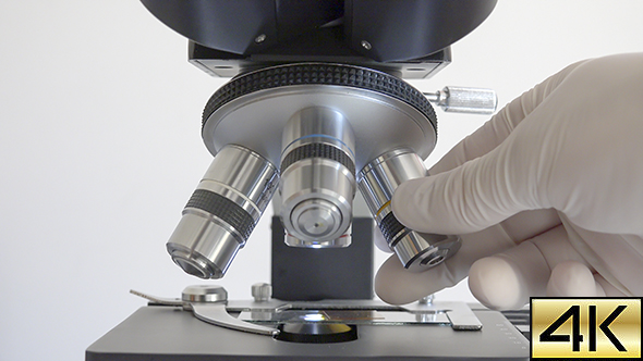 Scientist Using a Microscope In Laboratory 02