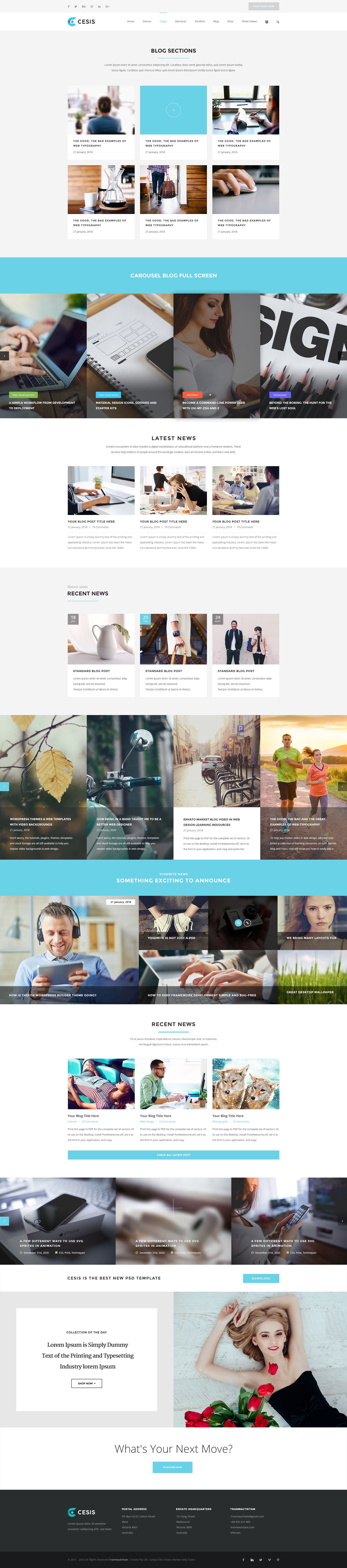 Cesis | Ultimate Multi-Purpose PSD Template by tranmautritam | ThemeForest