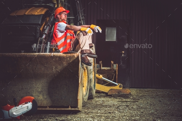 Bulldozer Excavator Operator - Stock Photo - Images