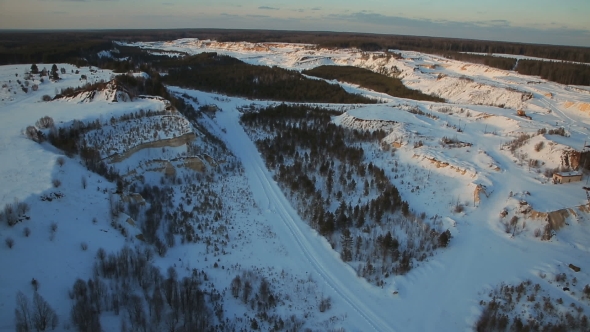 Quarry Mining In Winter alt