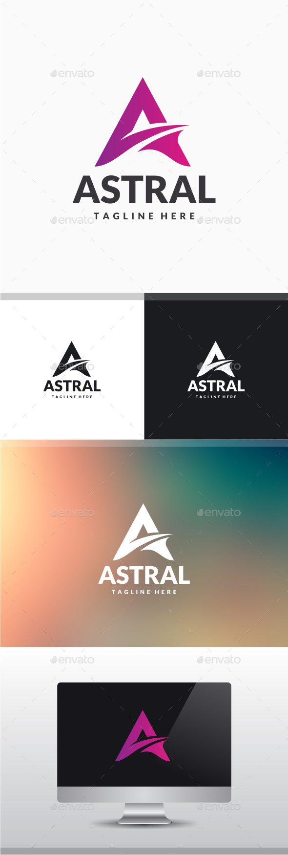 Astral - Letter A Logo - Letters Logo Templates