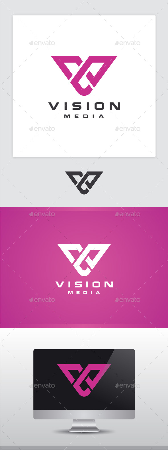 Vision - Letter V Logo - Letters Logo Templates