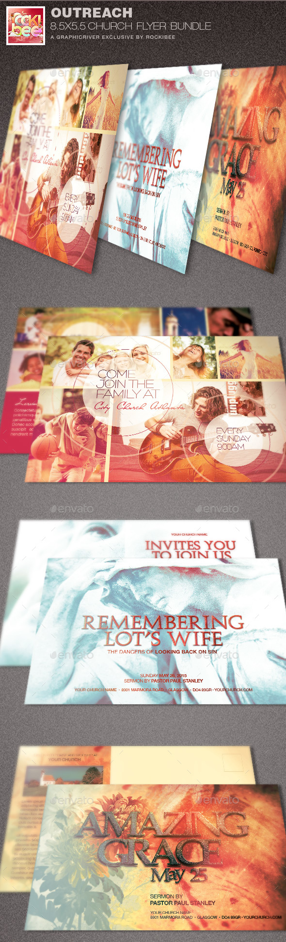 Outreach Church Flyer Template Bundle - Church Flyers