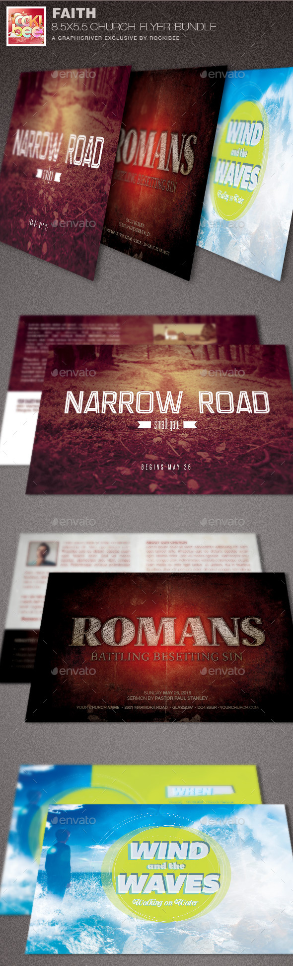 Faith Church Flyer Template Bundle - Church Flyers