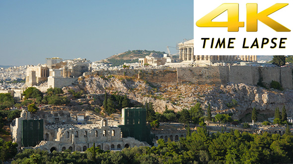 Travel View of Acropolis in Athens, Greece