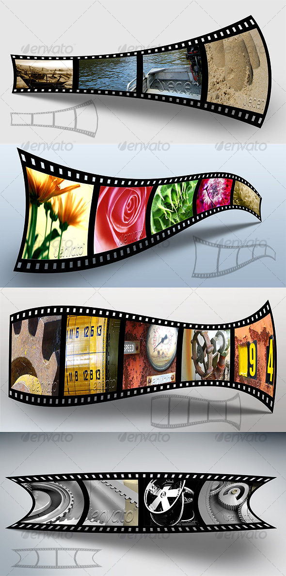 3D Filmstrip Portfolio - Miscellaneous Print Templates