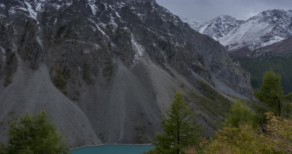Timelapse of Epic Clouds in Mountain Valley Autumn Time alt