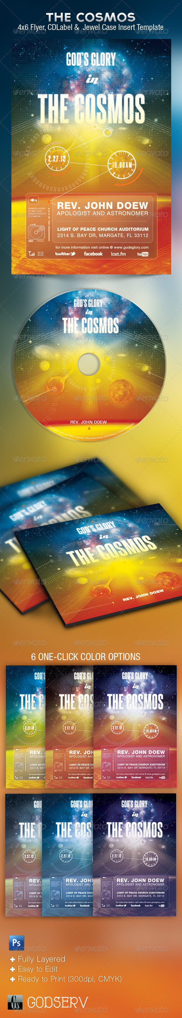 Glory Church Flyer CD Template - Church Flyers