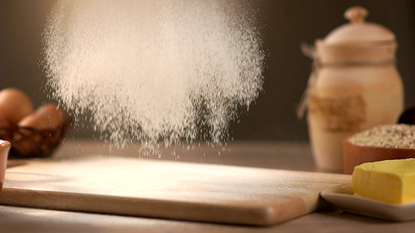 Flour Falls in the Kitchen