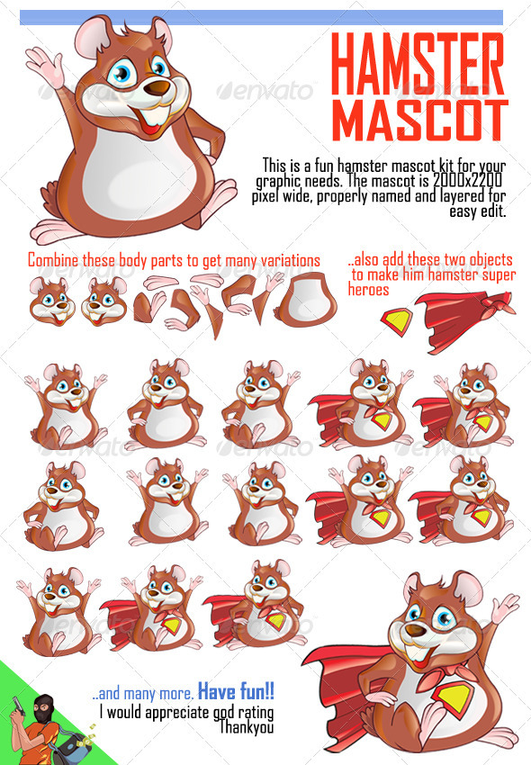 Hamster Mascot - Animals Characters