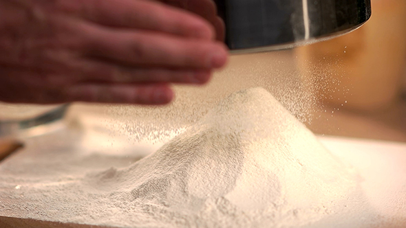 Hand Sieve and Flour