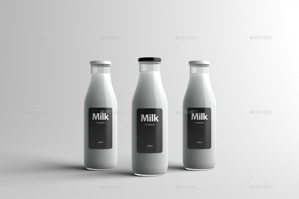 Download Milk Bottle Packaging Mock-Up by Zeisla | GraphicRiver