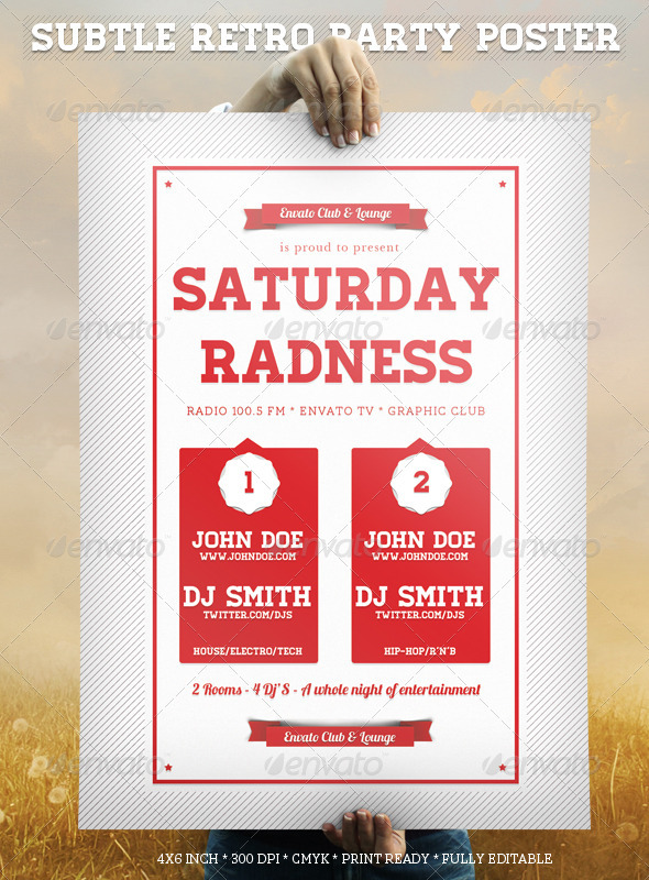 Subtle Retro Party Poster