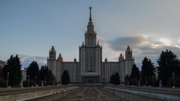 Sunset In Moscow State University alt
