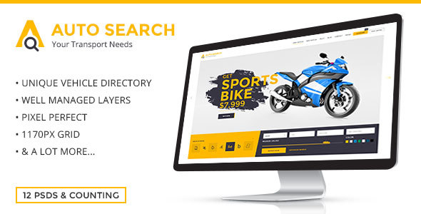 Auto Search - Modern PSD Template for Car and Auto Dealers - Business Corporate