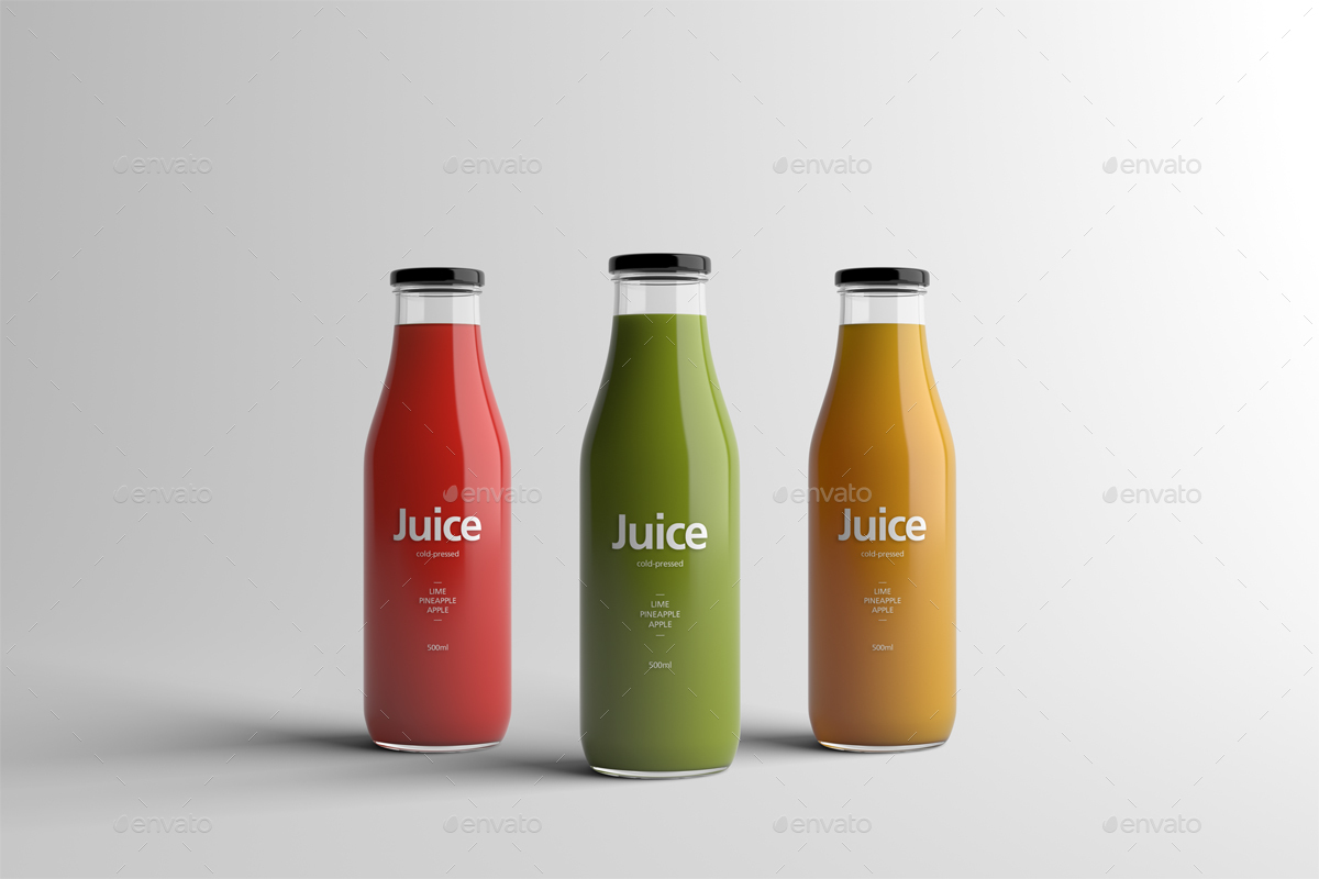 Juice Bottle Packaging Mock-Up, Graphics | GraphicRiver