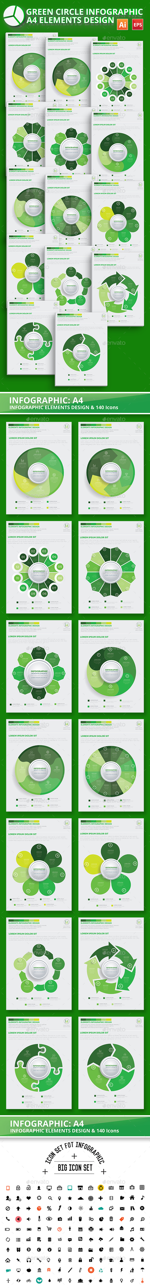 Green Circle Infographic Design