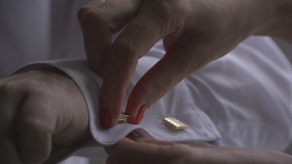 Man Wears White Shirt And Cufflinks alt