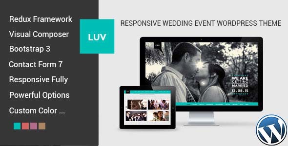 LUV - Responsive Wedding Event WordPress Theme - Wedding WordPress