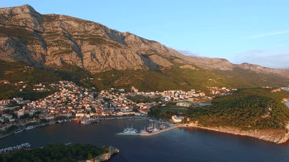 Aerial view of Makarska riviera alt