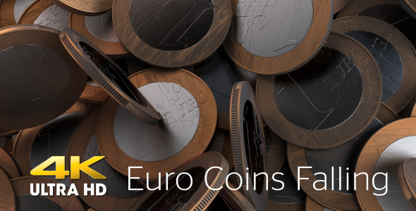 Euro Coins Falling Transition 4K
