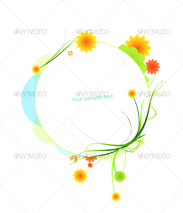 Floral frame - Flowers & Plants Nature