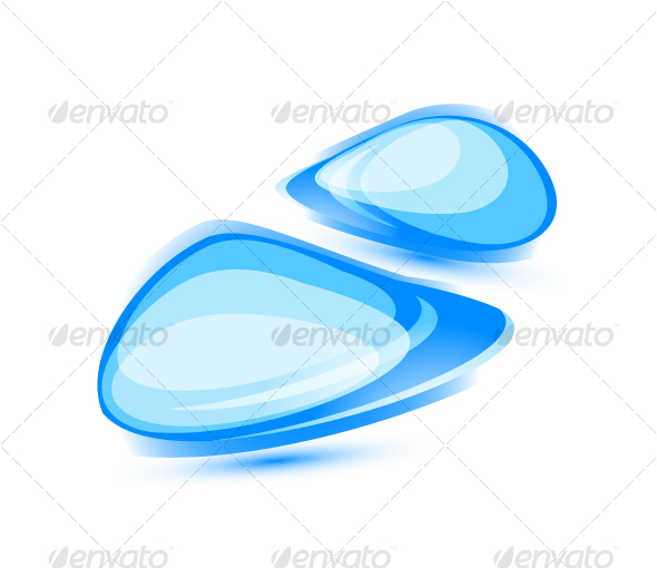 Abstract blue shapes - Abstract Conceptual