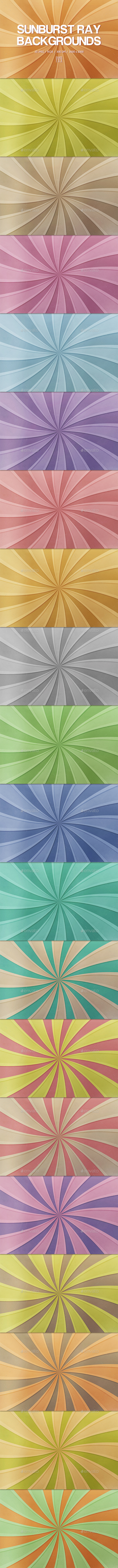 20 Sunburst Rays Backgrounds - Abstract Backgrounds
