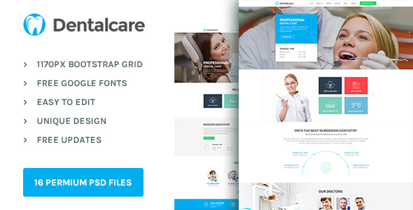 Dental Care : Health & Medical PSD Template