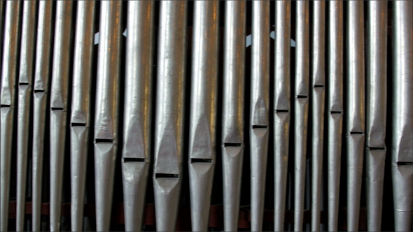 The Big Steel Organ Inside the Orel Church