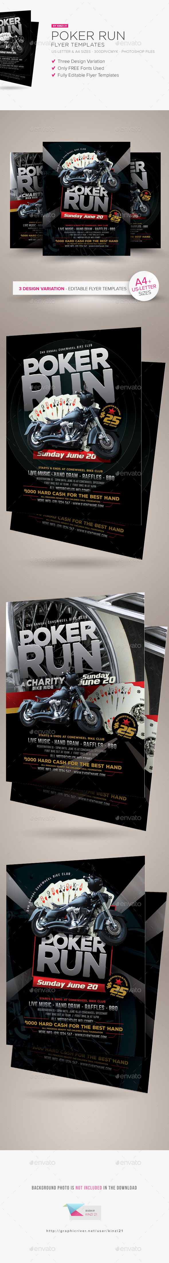 Poker Run Flyer Templates