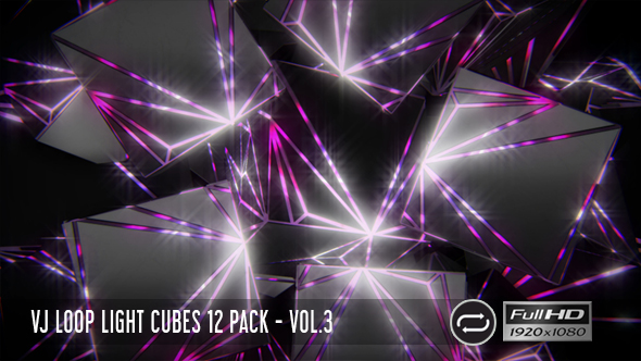 VJ Loops Light Cubes Vol.3 - 12 Pack