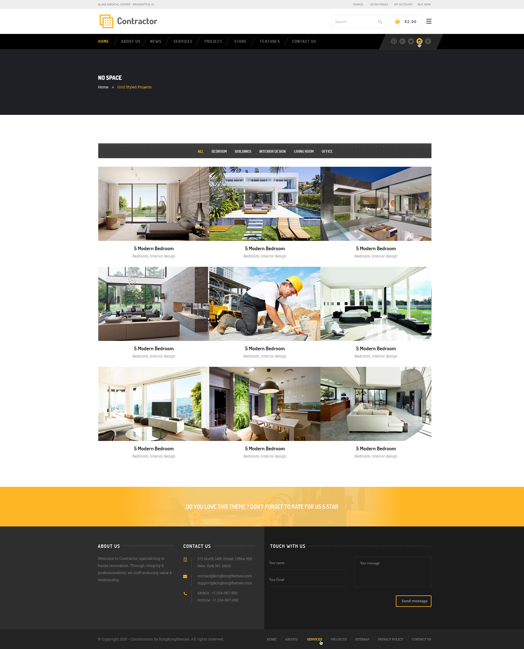 Contractor Construction Building Company Theme By KingKongthemes